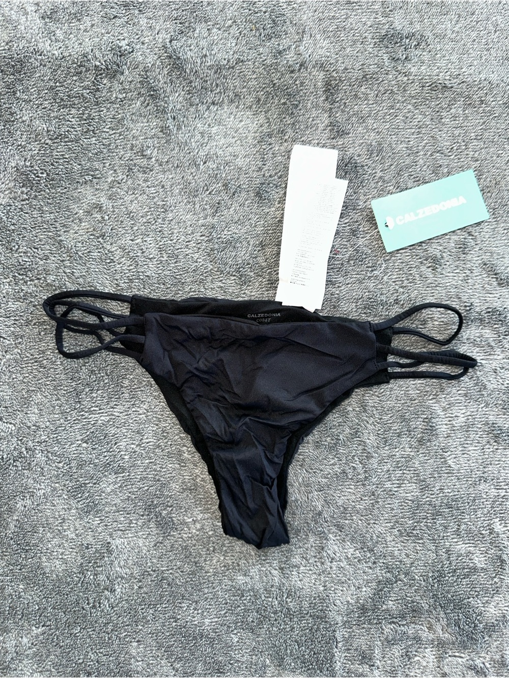 Calzedonia Cobey Black Strappy Bikini Bottom small